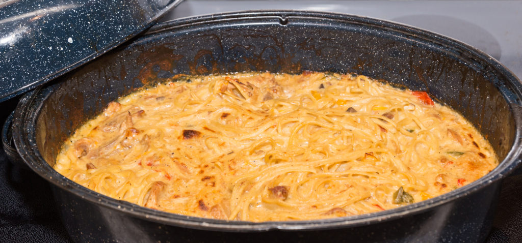 Chicken Linguine Casserole Fresh From the Oven